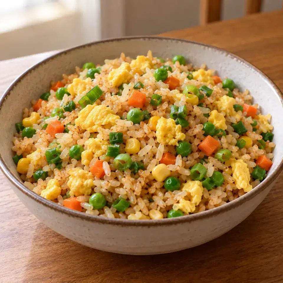 Vegetable egg fried rice — serving inspiration