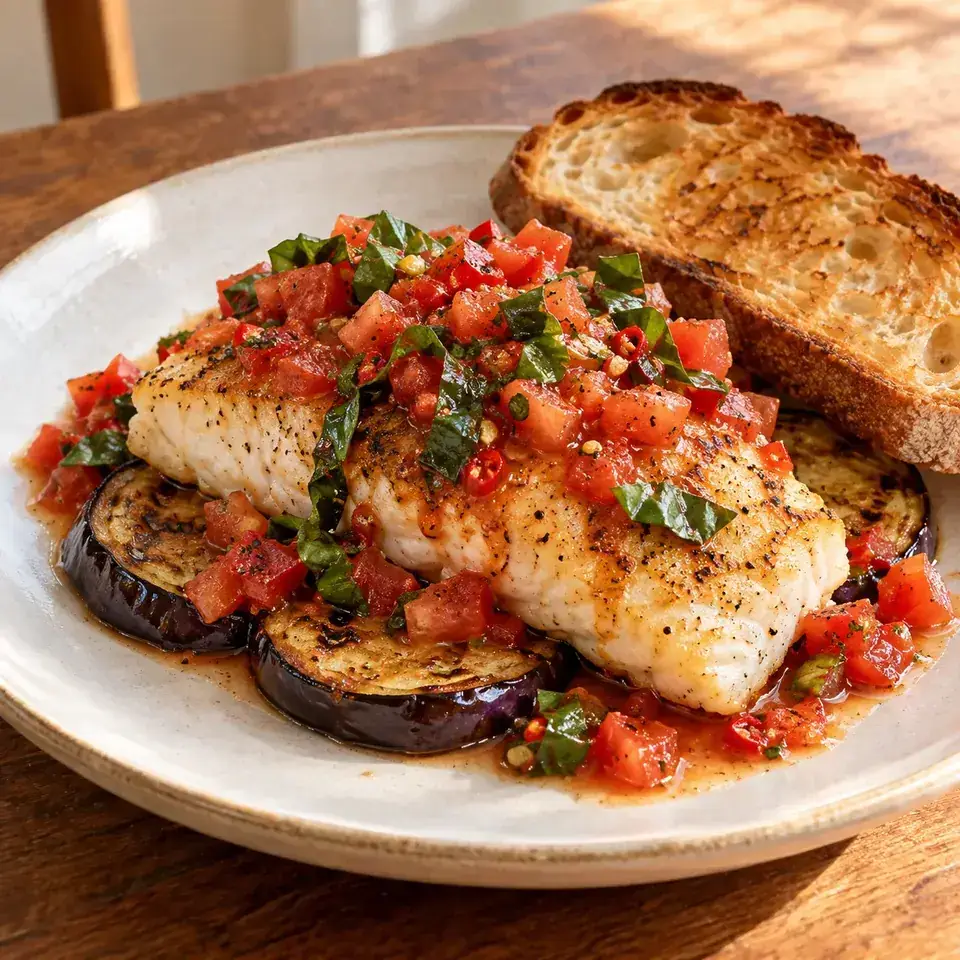 Fish with Spicy Salsa — serving inspiration