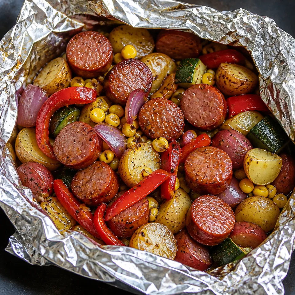Foil Pack Southwest Sausage and Potatoes — serving inspiration