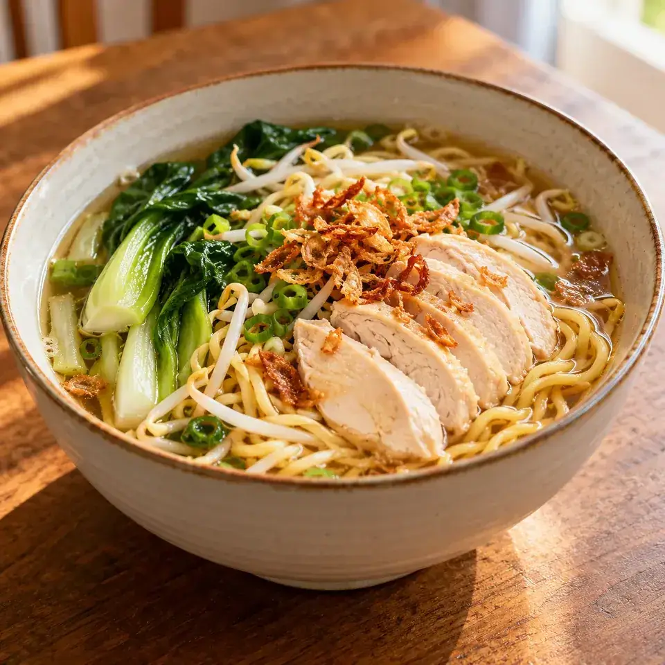 Foolproof Poached Chicken Noodle Soup — serving inspiration