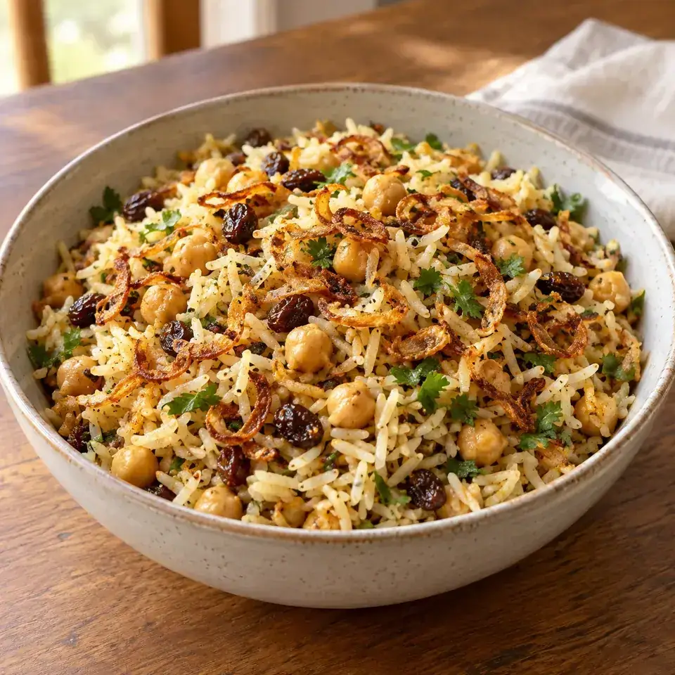 Fragrant Chickpea Rice Pilaf — serving inspiration