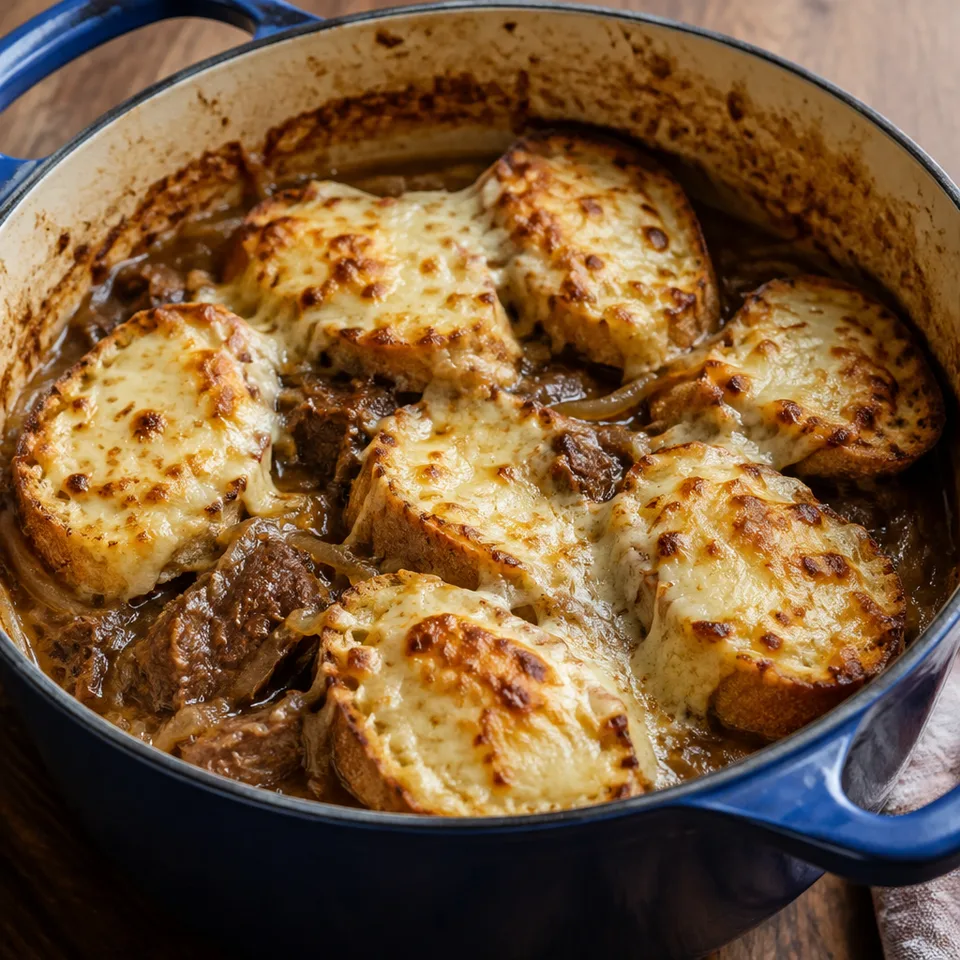 French Onion Pot Roast Recipe — serving inspiration