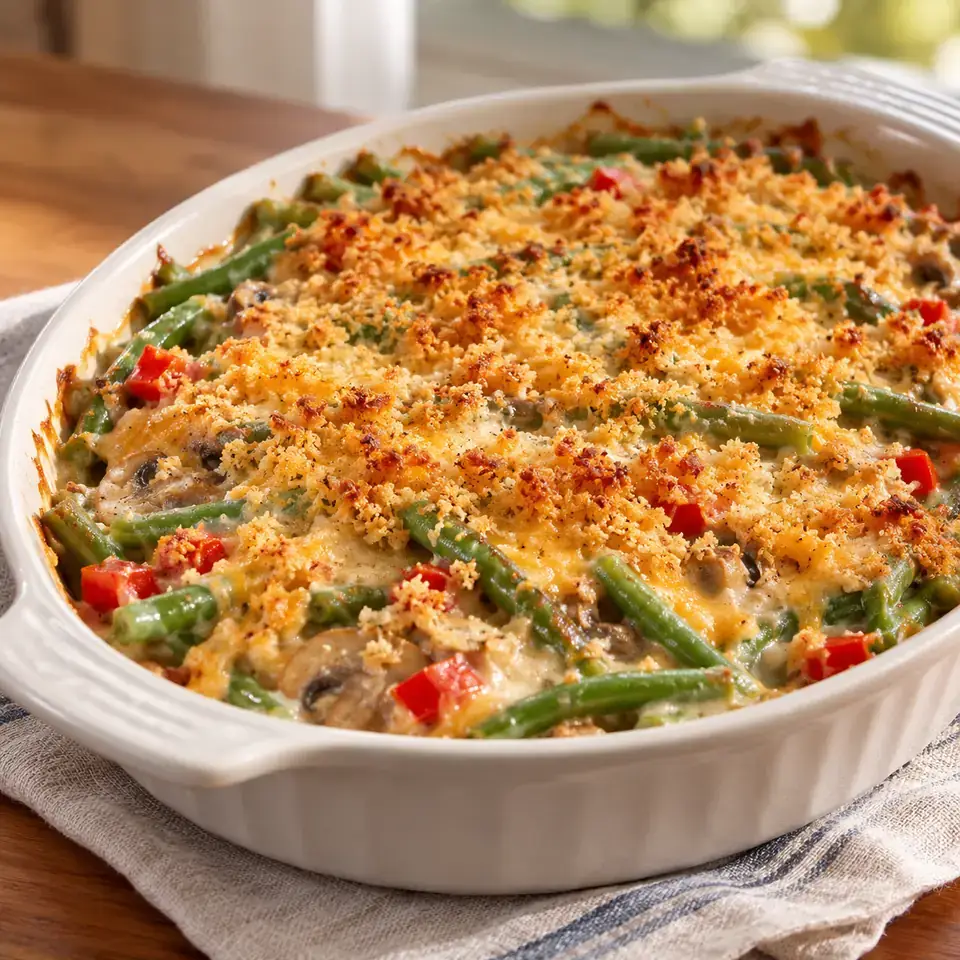 Fresh Green Bean Casserole — serving inspiration