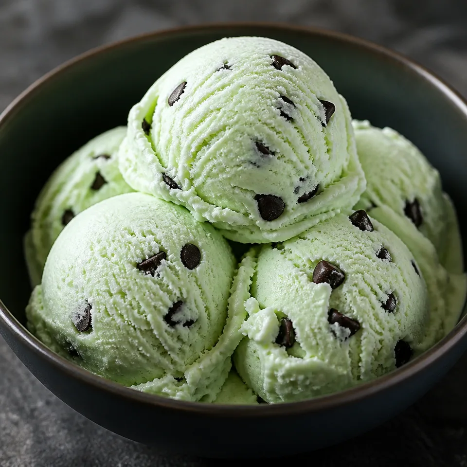 Fresh Mint Chocolate Chip Ice Cream — serving inspiration