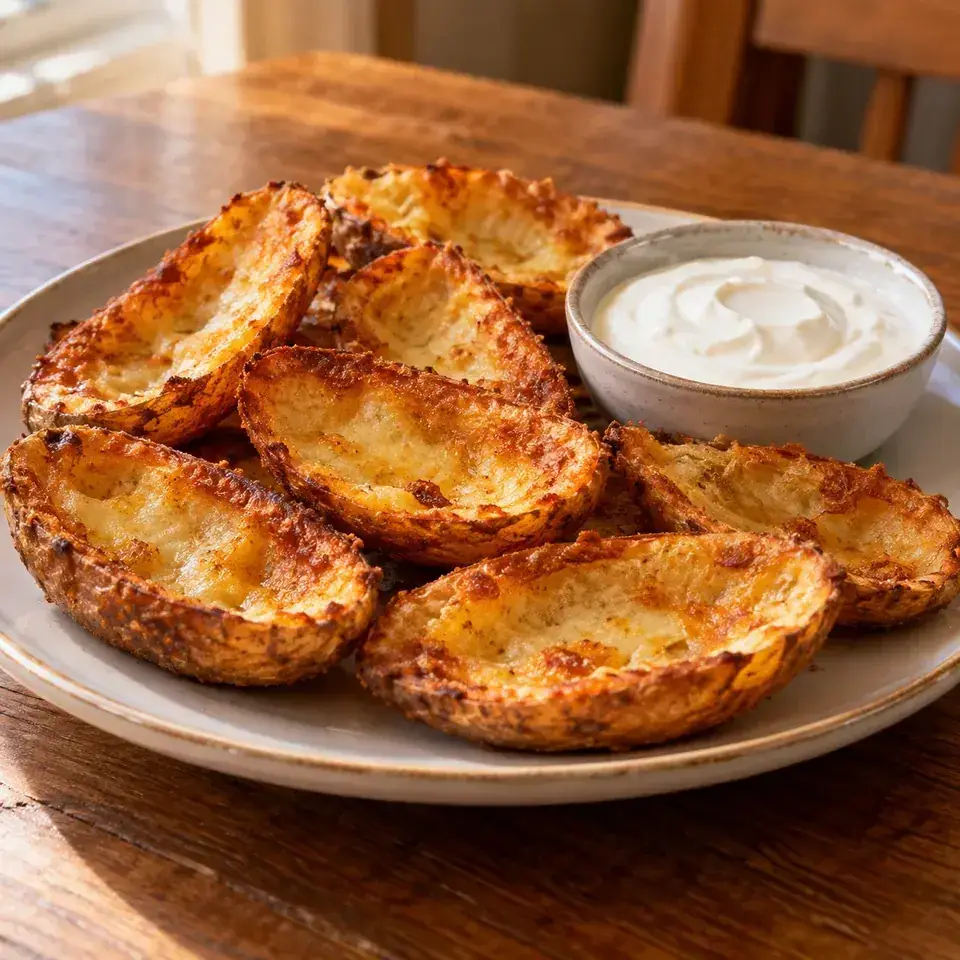 Frozen potato skins — serving inspiration