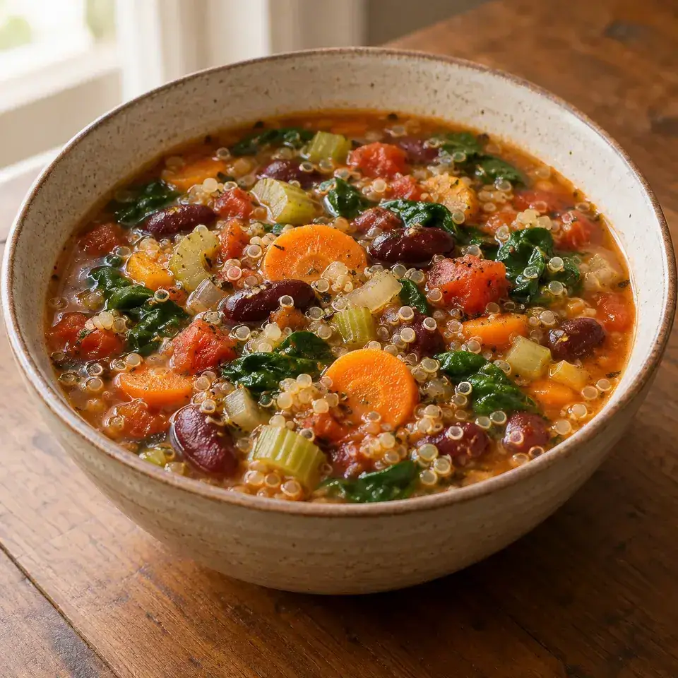 Garden Vegetable Quinoa Soup — serving inspiration