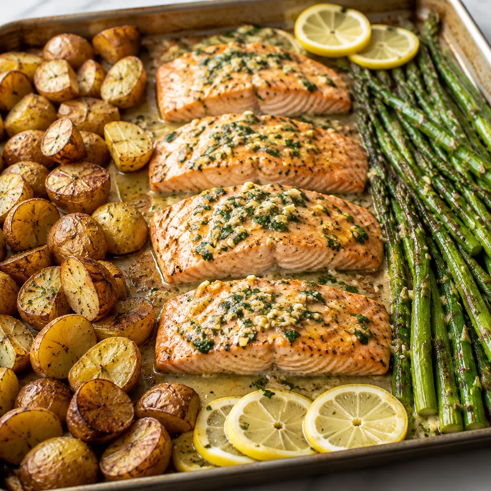 Garlic Butter Baked Salmon — serving inspiration