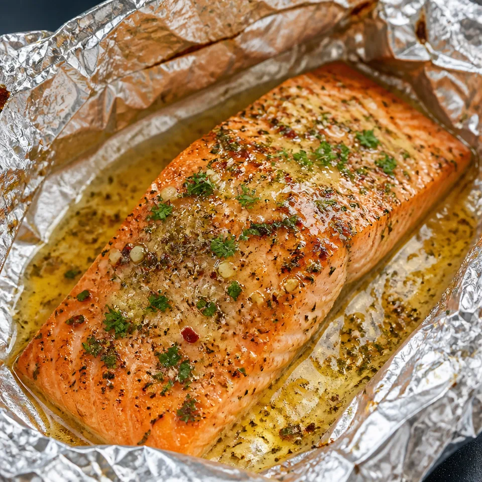 Garlic Butter Baked Salmon in Foil — serving inspiration