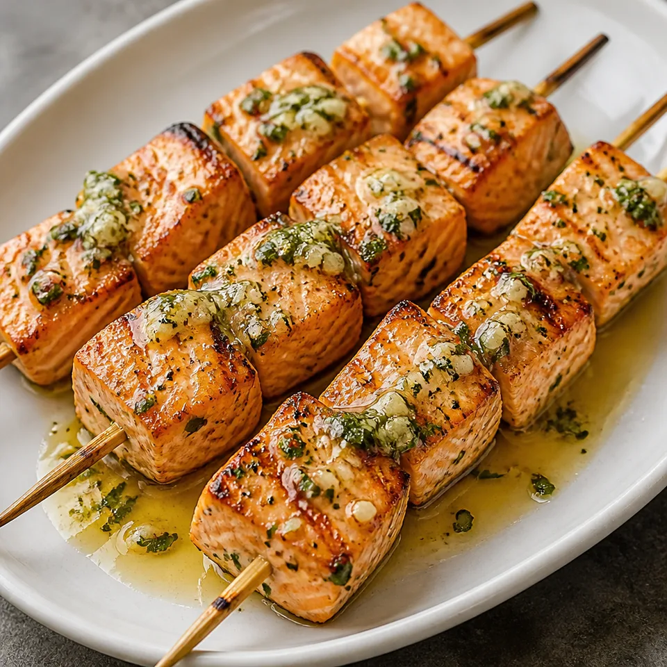 Garlic Butter Salmon Kebab — serving inspiration