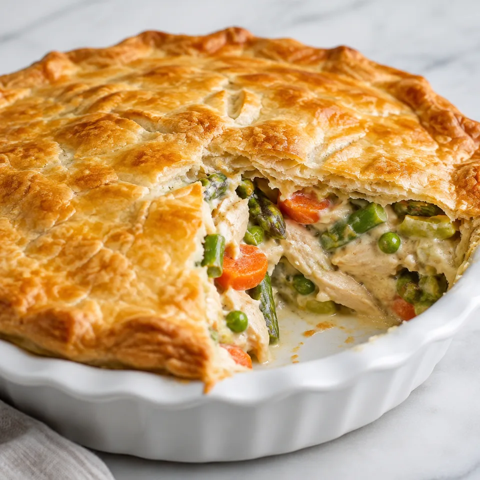 Garlic Chicken and Vegetable Pot Pie — serving inspiration