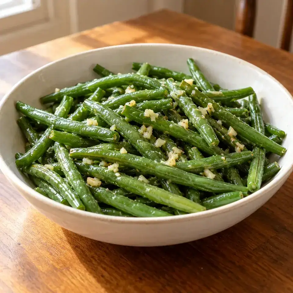 Garlic green beans — serving inspiration