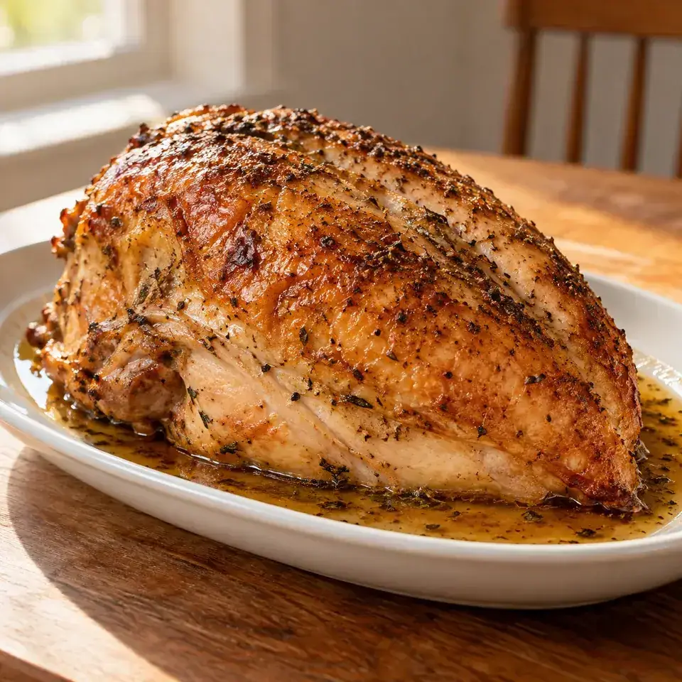 Garlic Herb Butter Roasted Turkey Breast — serving inspiration
