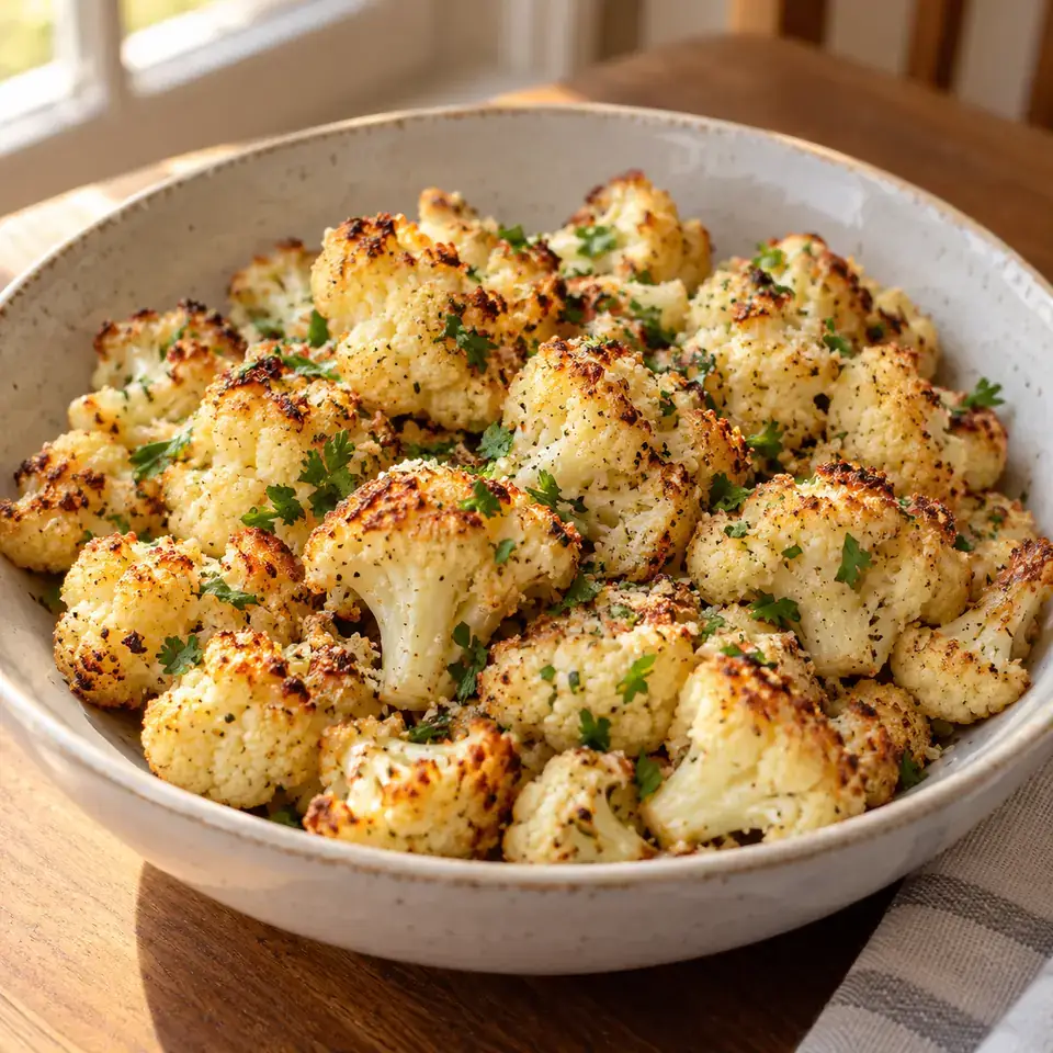 Garlic Parmesan Roasted Cauliflower — serving inspiration
