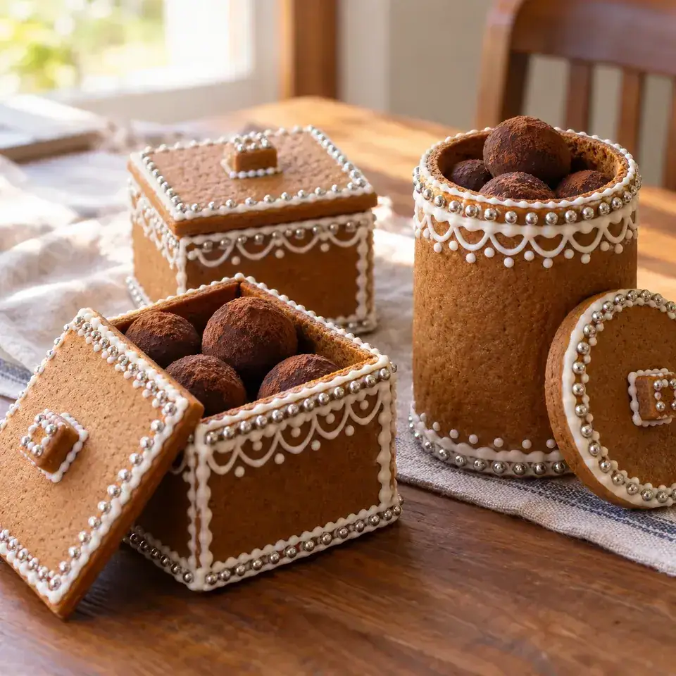 Gingerbread Boxes & Mason Jars — serving inspiration