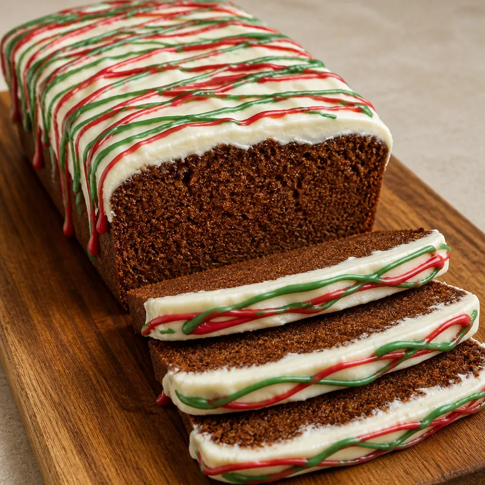 Gingerbread Loaf With Cream Cheese Icing — serving inspiration