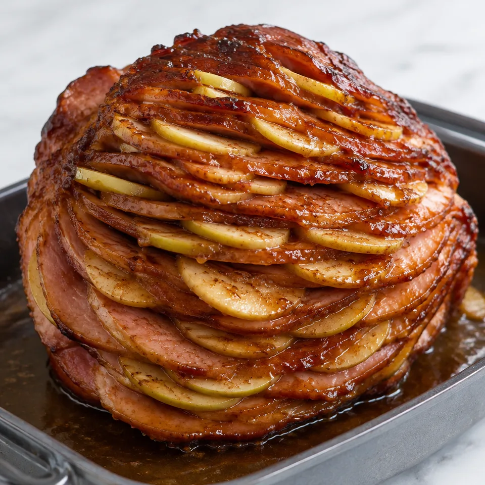 Glazed Apple Spiral Ham — serving inspiration