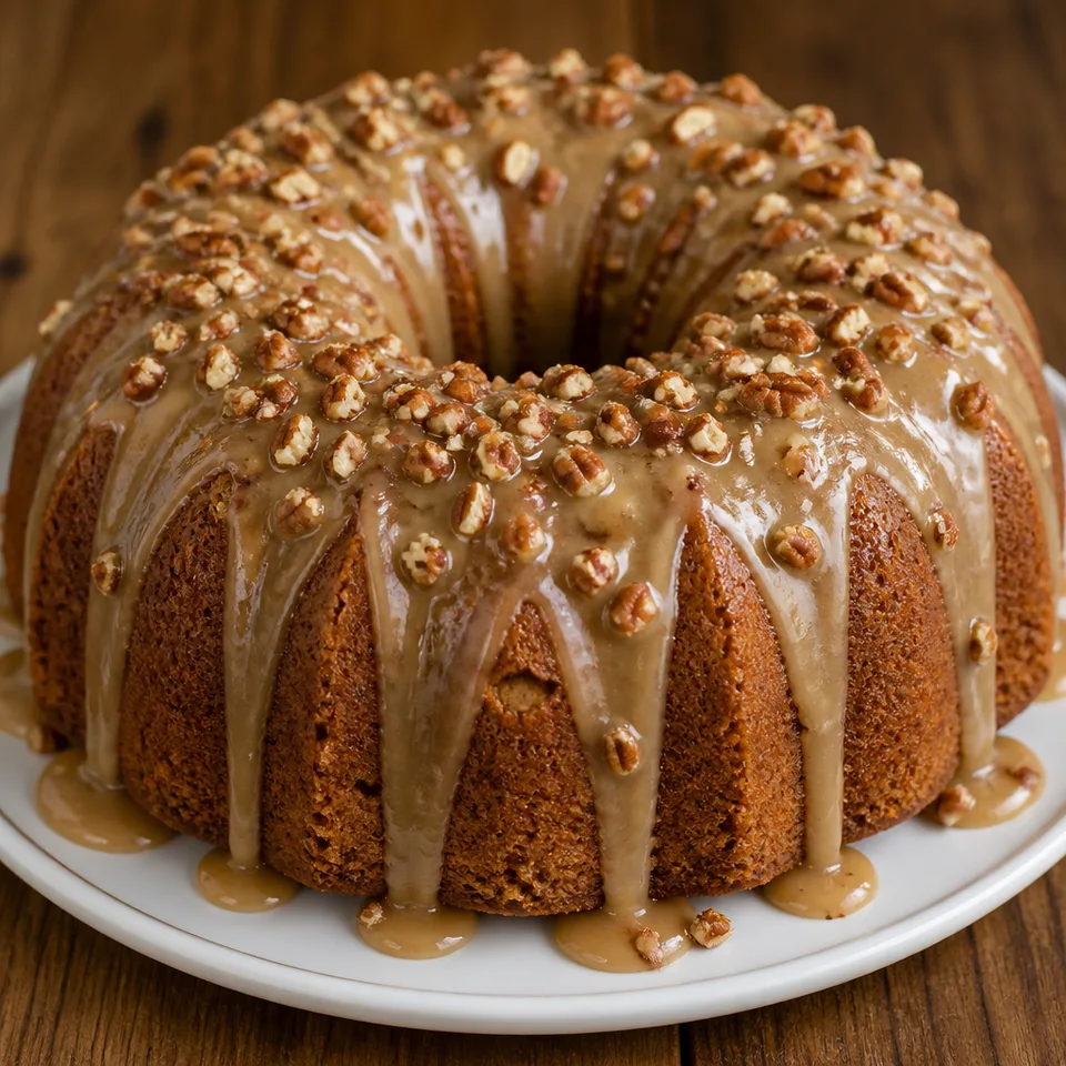 Glazed Bourbon Pecan Pound Cake — serving inspiration