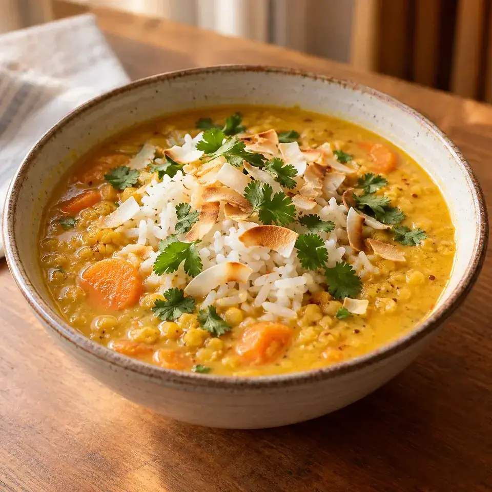 Golden Coconut Lentil Soup — serving inspiration