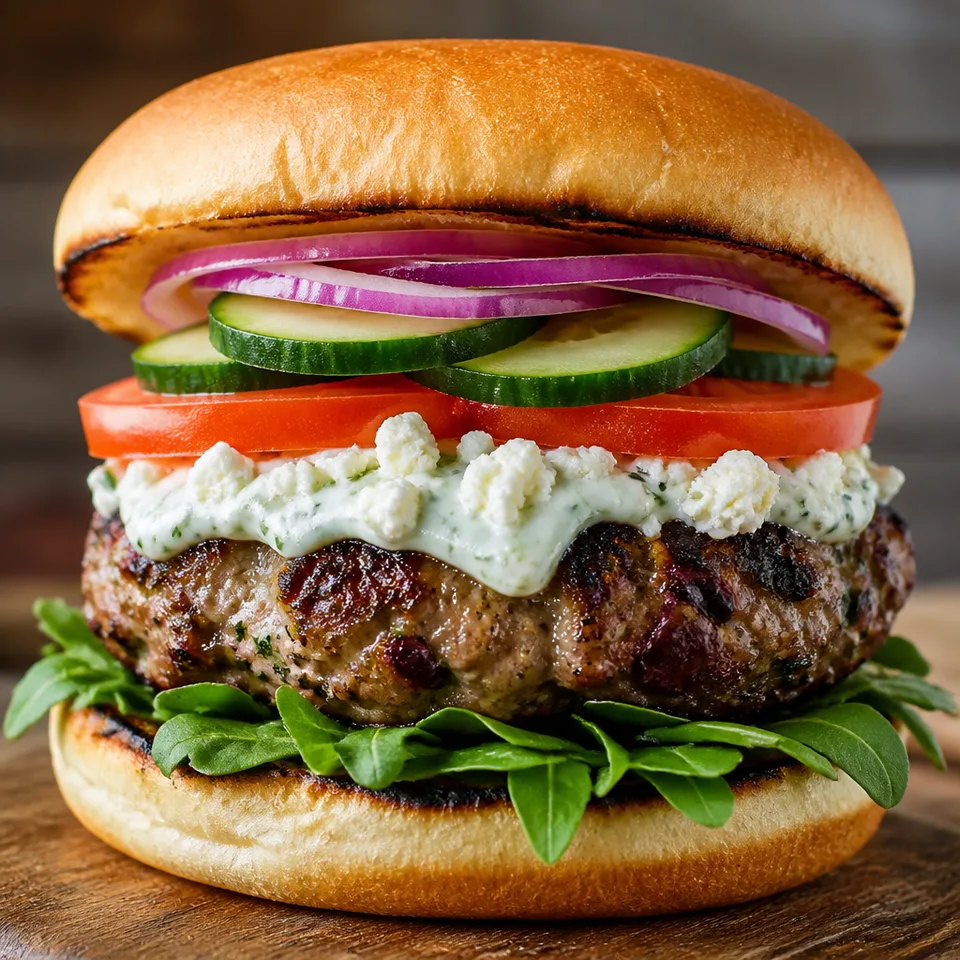 Greek Lamb Burgers — serving inspiration