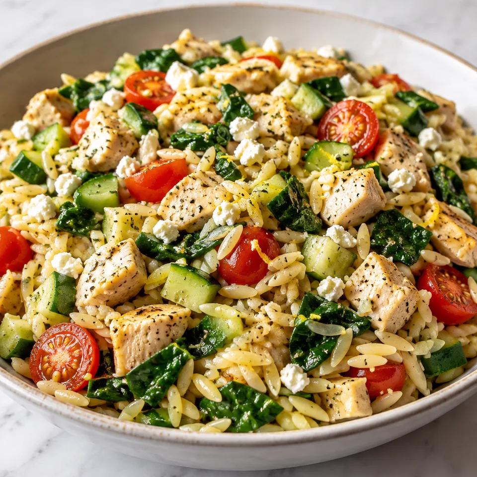 Greek Lemon Chicken and Orzo — serving inspiration