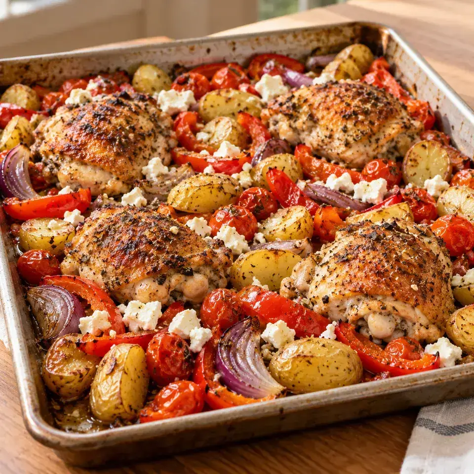 Greek Sheet Pan Chicken — serving inspiration