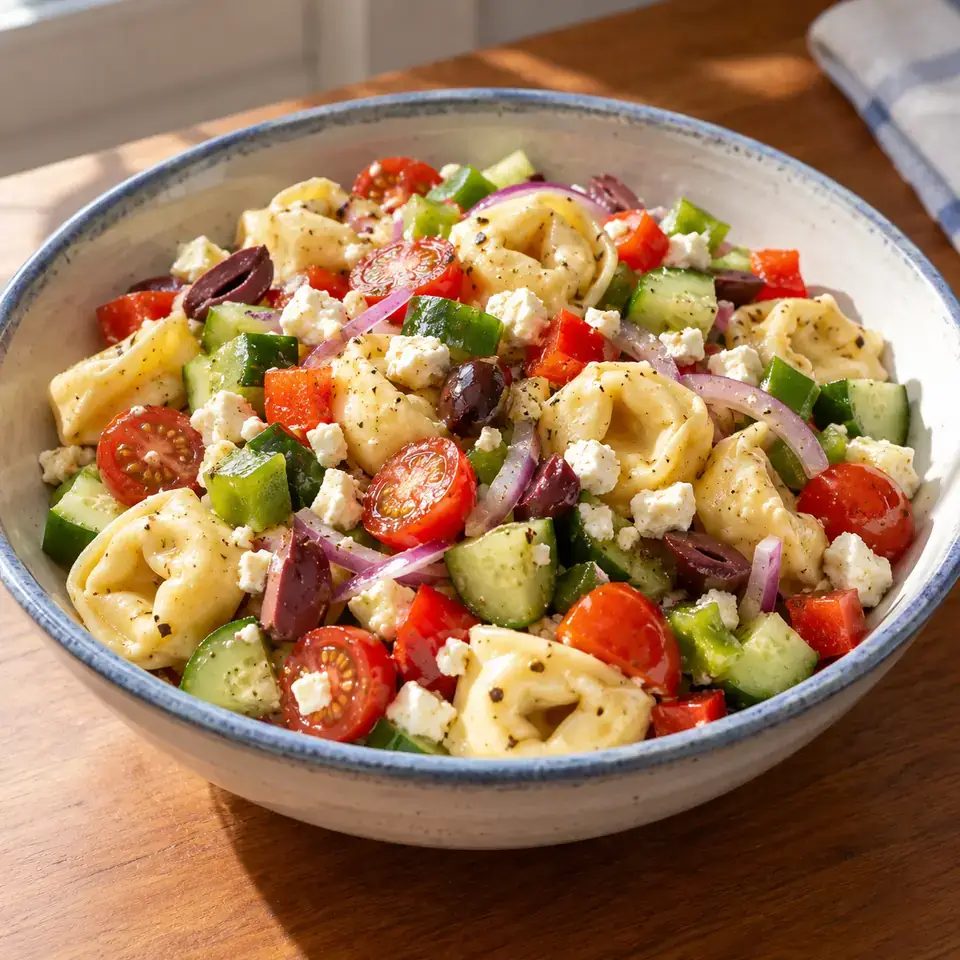 Greek Tortellini Salad — serving inspiration