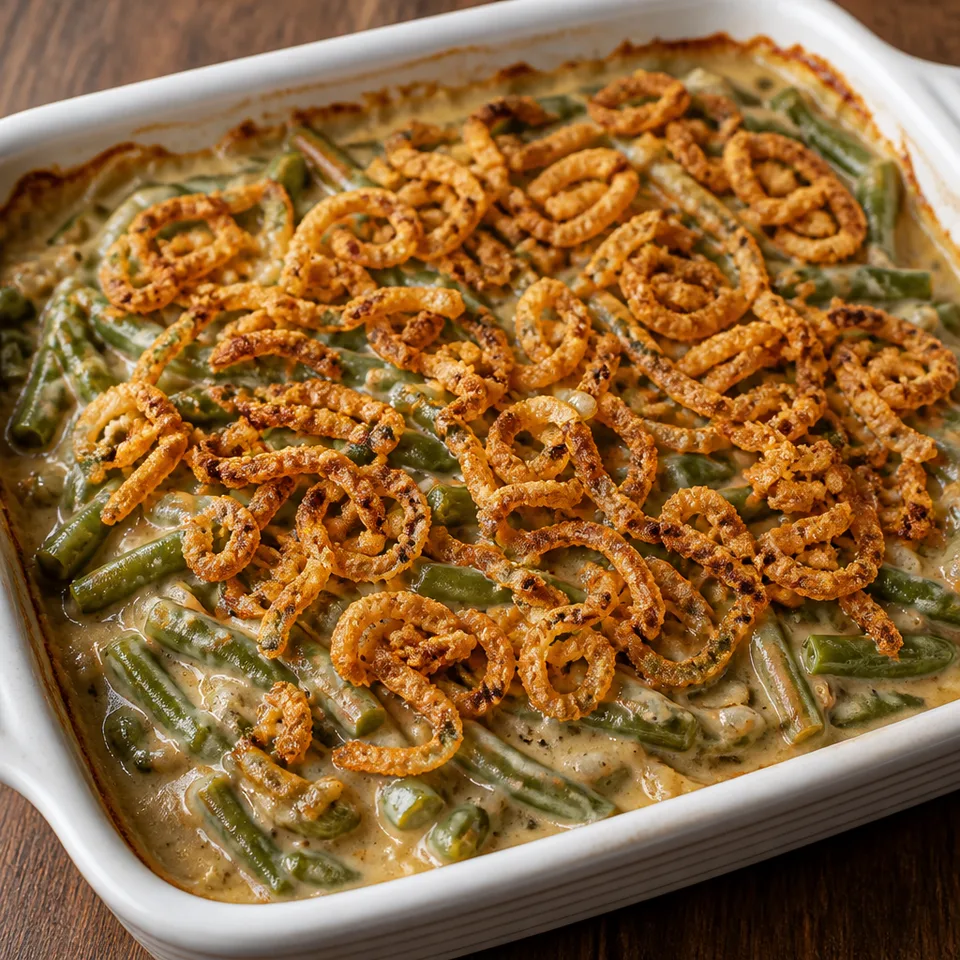 Green Bean Casserole (no cream soups) — serving inspiration