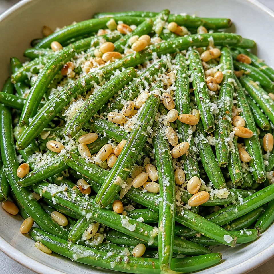 Green Beans with Pine Nuts — serving inspiration