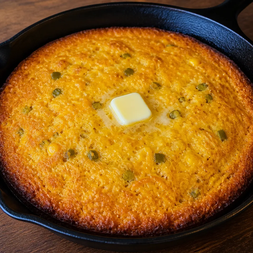 Green Chili Cheese Cornbread — serving inspiration