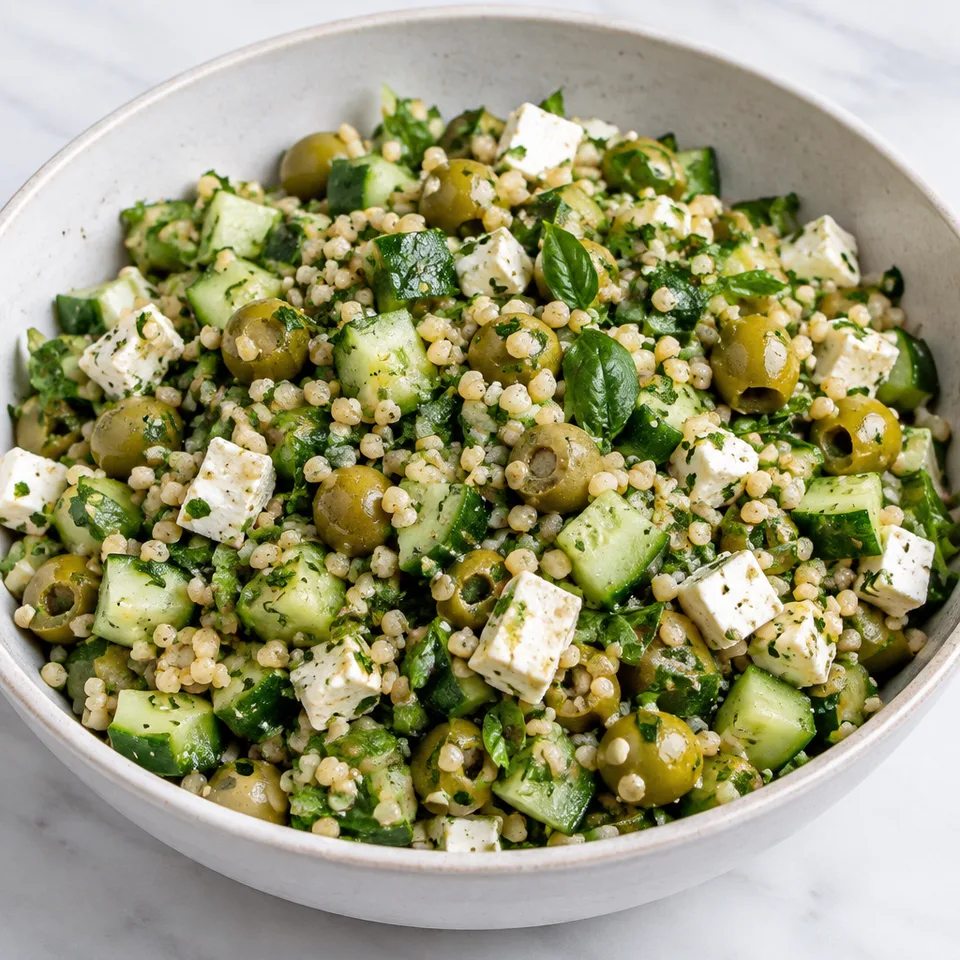 Green olive grain salad — serving inspiration