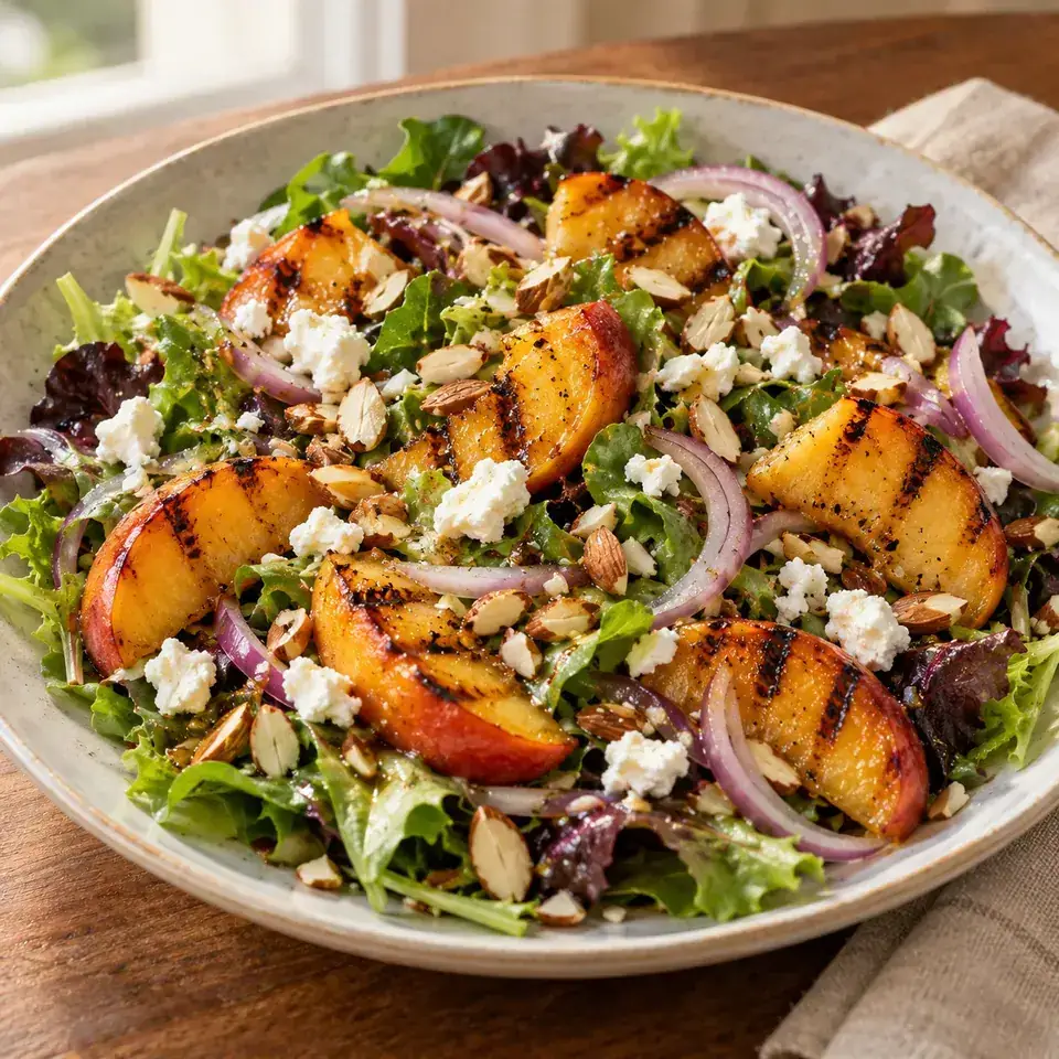 Grilled Peach Salad — serving inspiration