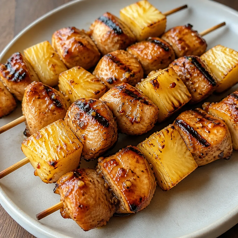 Grilled Pineapple Chicken Skewers — serving inspiration