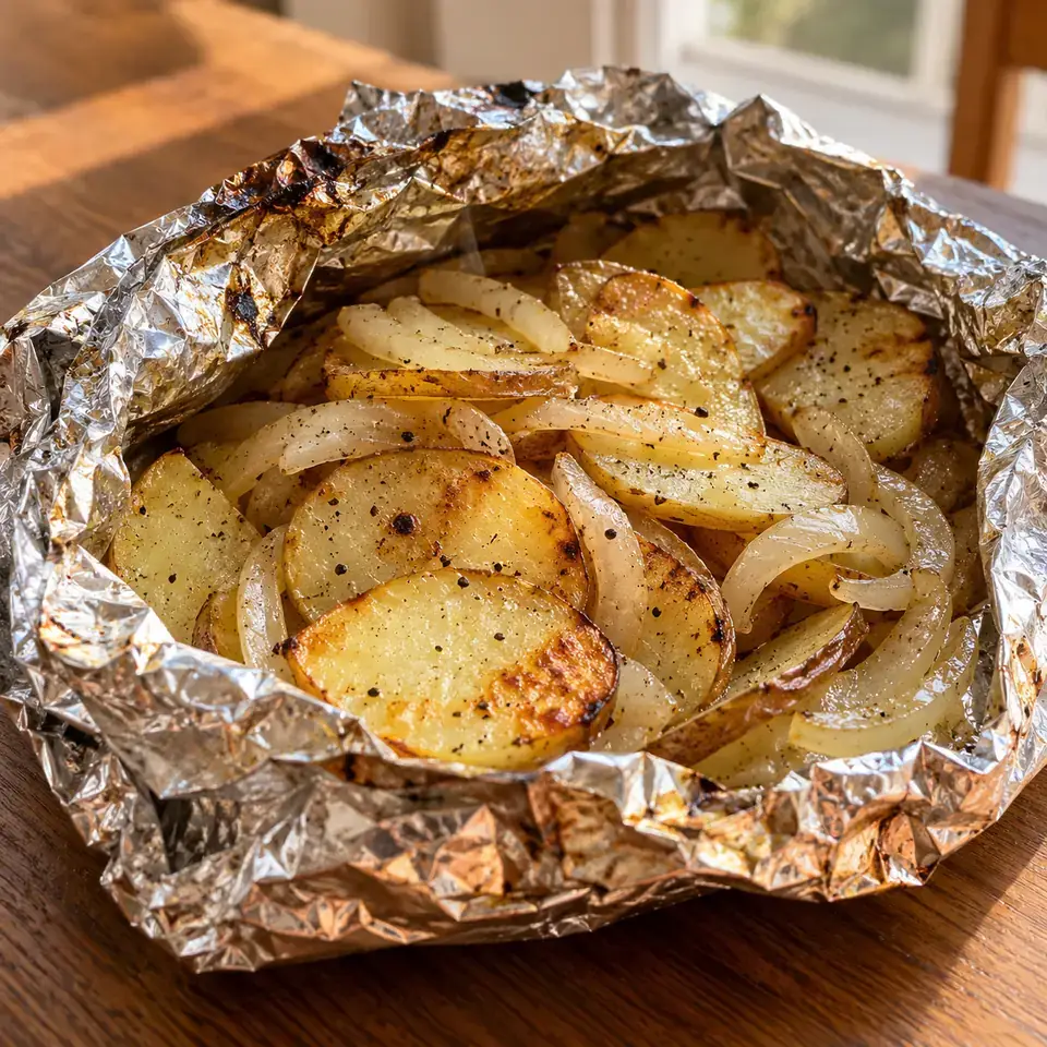 Grilled Potatoes in Foil (potato packets) — serving inspiration