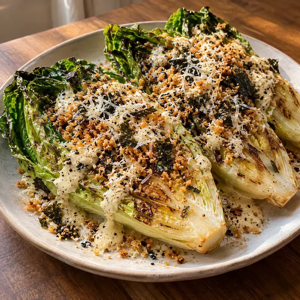 Grilled Romaine Caesar Salad — serving inspiration