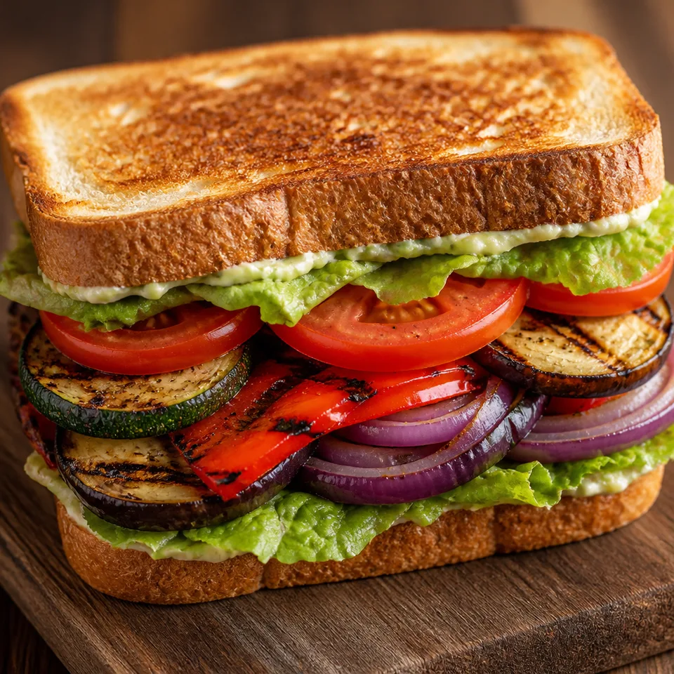 Grilled Veggie Sandwich — serving inspiration