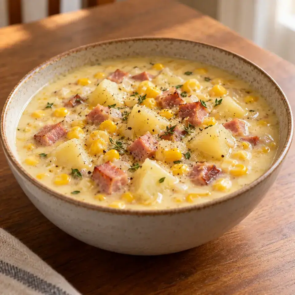Ham and Corn Chowder with Potato — serving inspiration