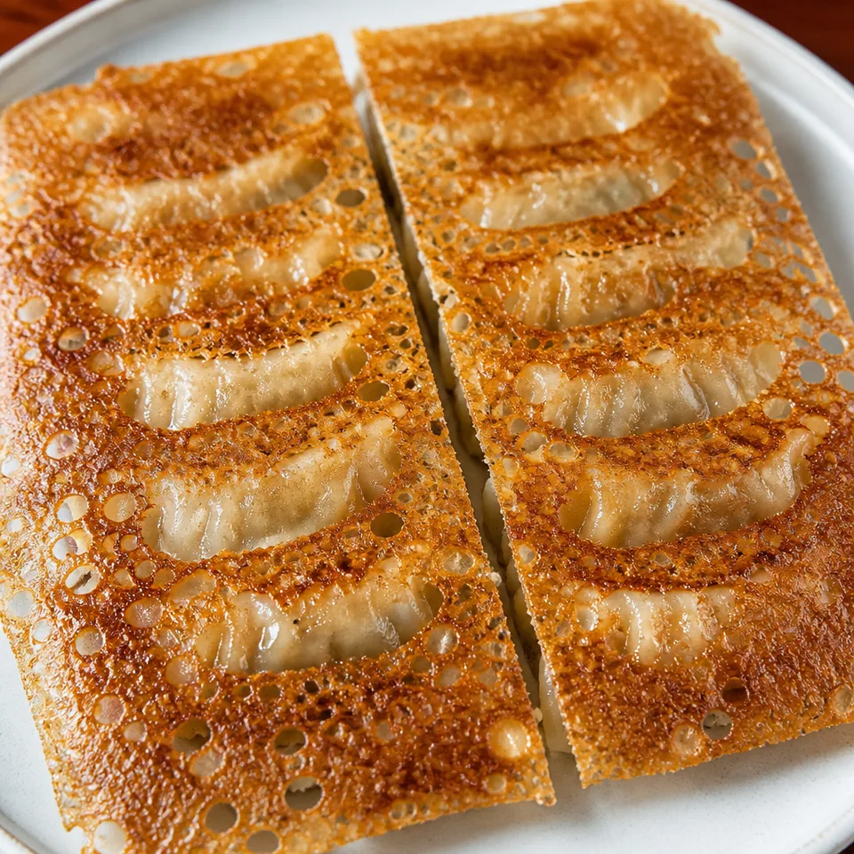 Hanetsuki Gyoza (Gyoza with Wings) — serving inspiration