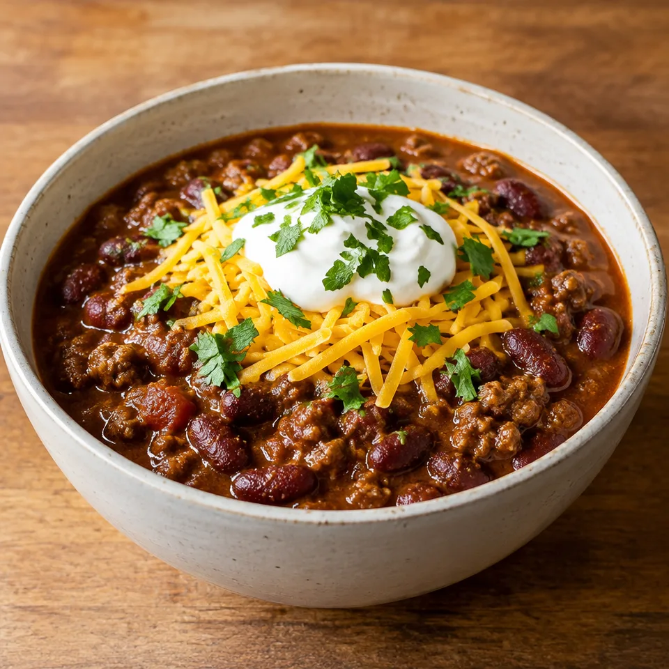 Healthier Beef Chili — serving inspiration