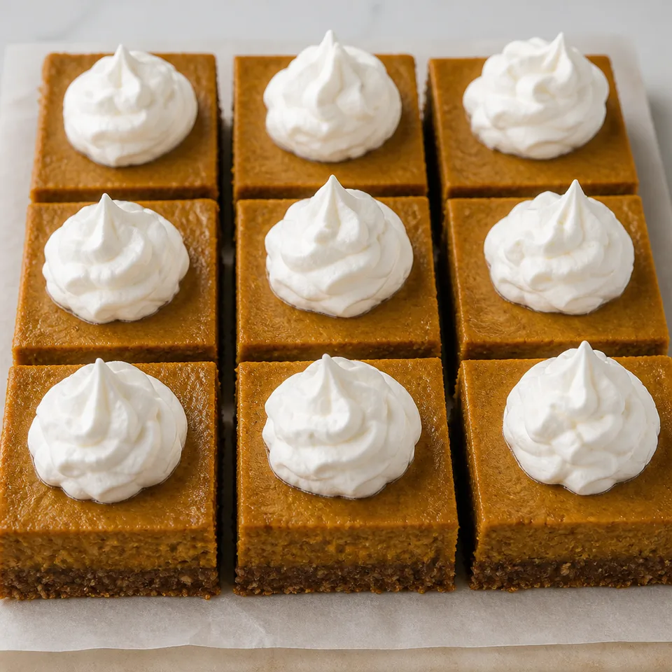 Healthy Pumpkin Pie Bars — serving inspiration
