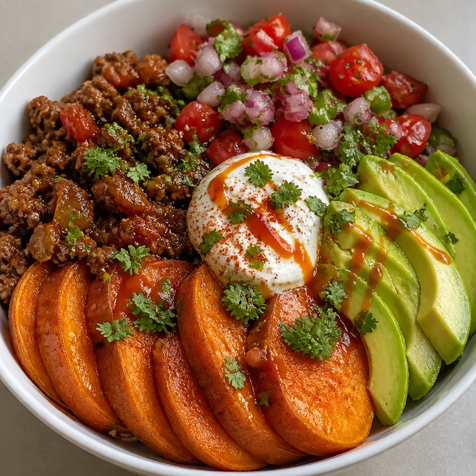 Healthy Sweet Potato Taco Bowl Recipe — serving inspiration