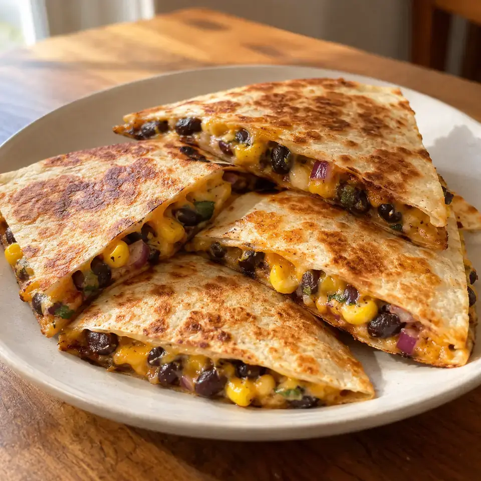 Hearty Black Bean Quesadillas — serving inspiration