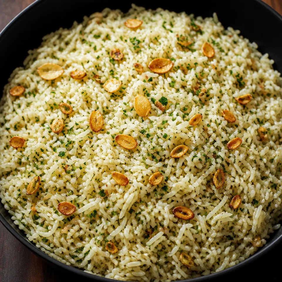 Herbed Garlic Butter Rice — serving inspiration