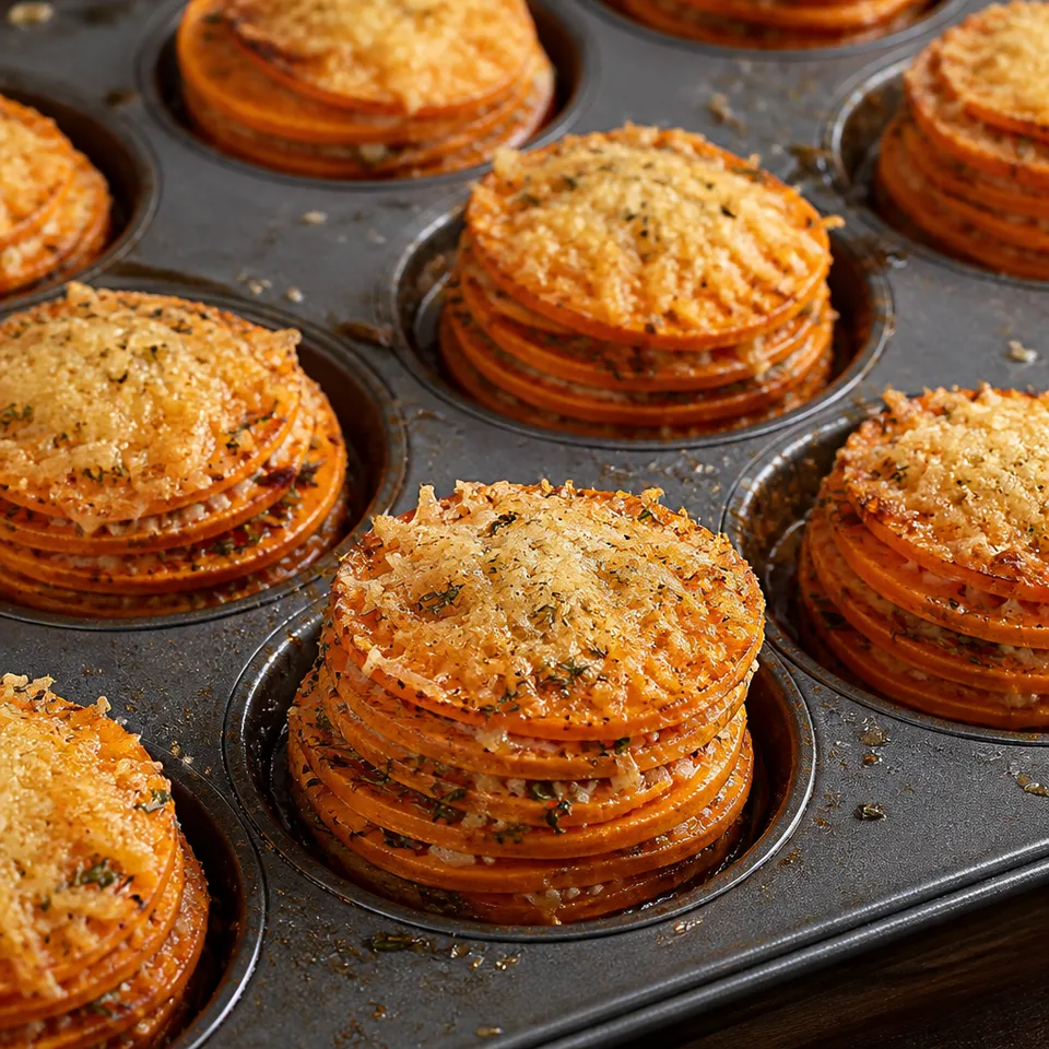 Herbed Sweet Potato Stacks — serving inspiration