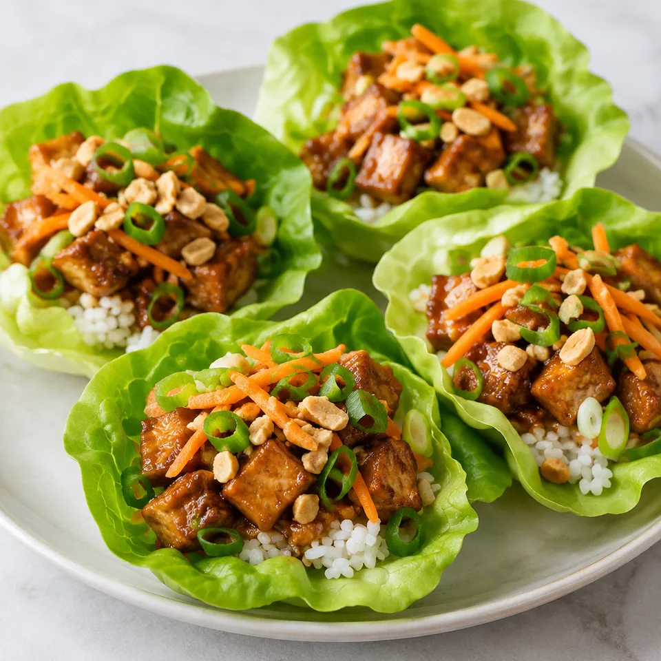 Hoisin Tofu Lettuce Cups — serving inspiration