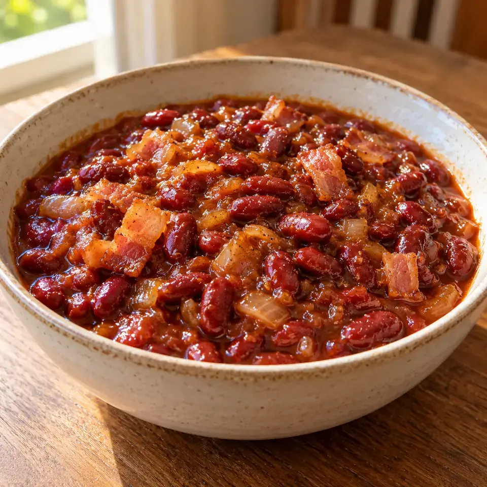 Homemade Baked Beans with Bacon (Southern) — serving inspiration