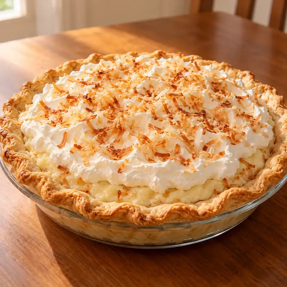 Homemade Coconut Cream Pie — serving inspiration