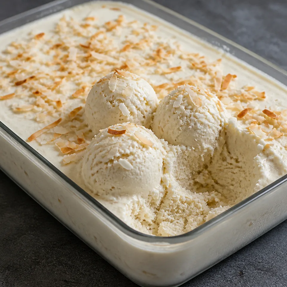 Homemade Coconut Ice Cream — serving inspiration