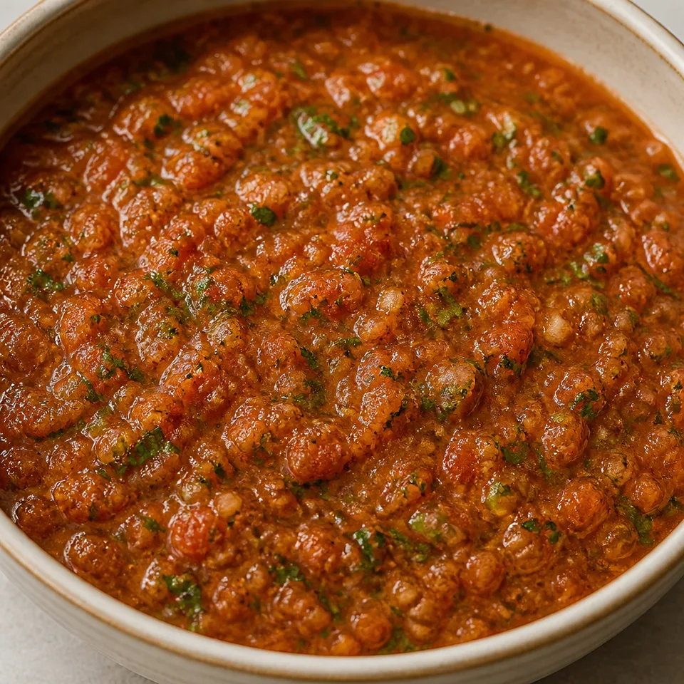 Homemade Roasted Red Salsa — serving inspiration