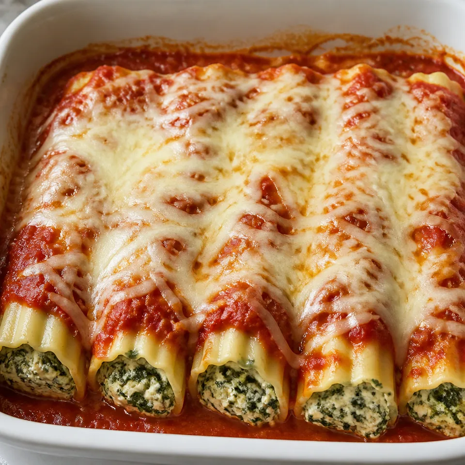 Homemade Spinach Manicotti — serving inspiration