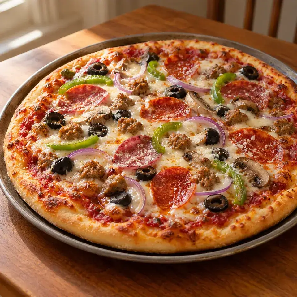 Homemade Supreme Pizza — serving inspiration
